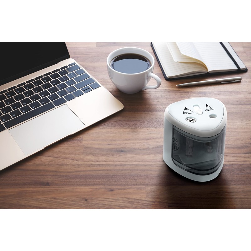 Peach PO102 Electric Universal Pencil Sharpener, Incl. Replacement Parts, for