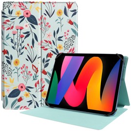 HGWALP Ultra Slim Universal 9"-11" inch Tablet Case, Stand Folio Case Protective Cover for 9" 9.7" 10" 10.1" 10.5" 11" Tablet with Multiple Viewing Angles and Camera Hole Design-Spring Bloom