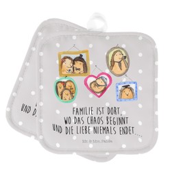 Mr. & Mrs. Panda Set of 2 Pot Holders Hedgehog Family Gift Grandpa Oven Glove Pot Holder Funny Pictures Mum Brother Cohesion