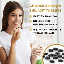 30,000 MG Shilajit Tablets, 100% Shilajit Pure Tablets 60 Counts - Shilajit Himalayan Organic Rich in Fulvic Acid & 85+ Trace Minerals, Shilajit Resin Supplement for Energy & Immune System