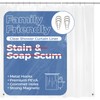 downluxe Clear Shower Curtain Liner with Hooks, Plastic Shower Liner,