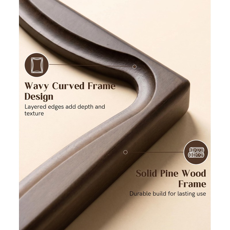 Afuly 5x7 Wood Picture Frame MCM Walnut Wooden Photo Frame