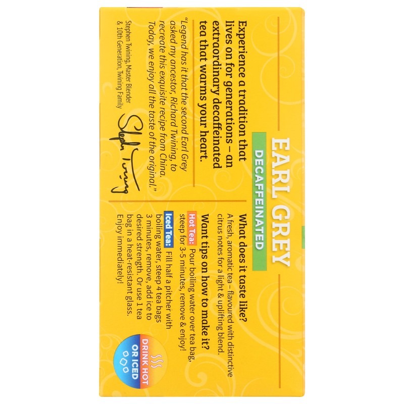 Twinings Earl Grey Decaf Tea, 20 Count