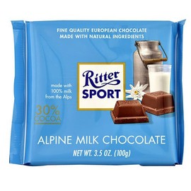 Ritter Sport Alpine Milk Chocolate Bar -- 3.5 oz - 2 pc