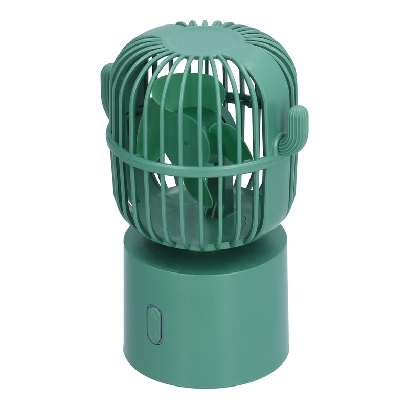 Mini Fan Cactus Shape Shaking Head Low Noise USB Charging