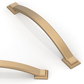 Asimerdeco AR008 10 Pack Champagne Bronze Cabinet Pulls 5 Inch(128mm) Kitchen Cabinet Handles Solid Zinc Alloy Cabinet Hardware Drawer Pulls