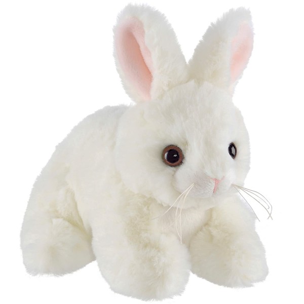 Bearington Lil Jumpy White Plush Stuffed Animal Bunny Rabbit, Adorable, Soft and Cuddly, Great Gift for Bunny Lovers of All Ages, Birthdays, Holidays and Special Occasions, 7 inches
