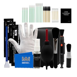 MMOBIEL Sensor Cleaning Set - 53 Pieces - Lens Cleaning, Camera Lens Cleaning, Sensor Cleaning - DSLR Camera Cleaning Set with APS-C and Full Format Cleaning Swabs