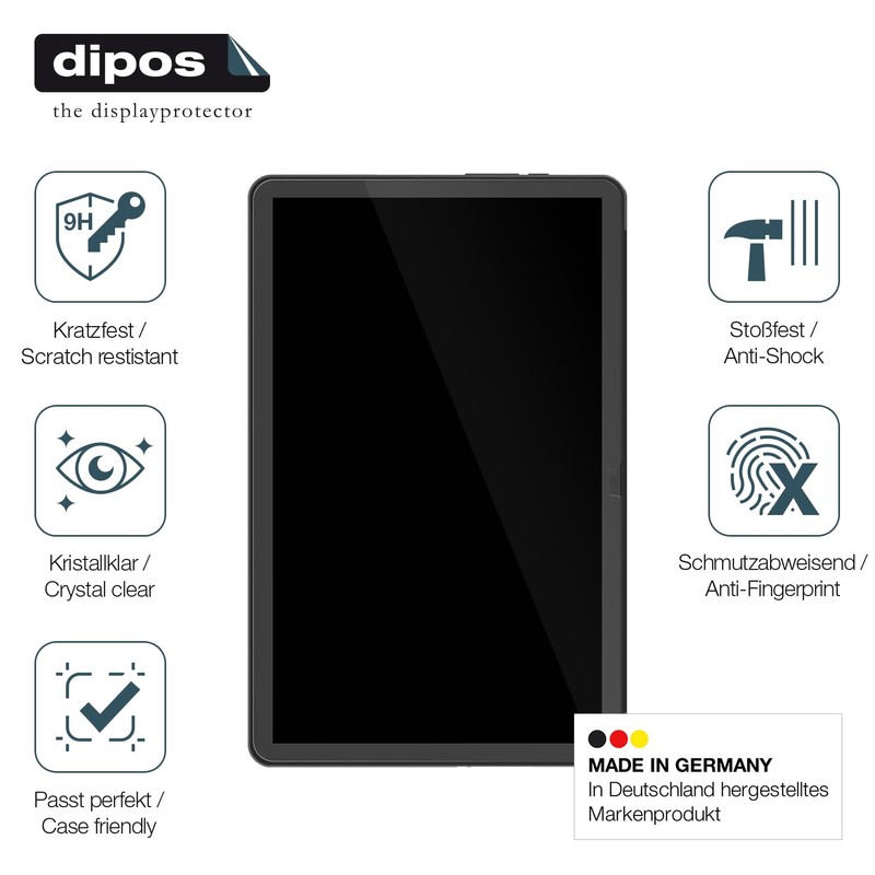 dipos I 2x Displayschutz 9H klar kompatibel mit AGM Pad