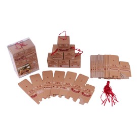 AAF Nommel ®, Advent Calendar Craft Set 24 Pieces Boxes Cube 6 x 6 cm with Hanger for Filling