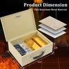 Dalmbox Portable Fire Safe Box with Key Lock, 13.2”x 11”x