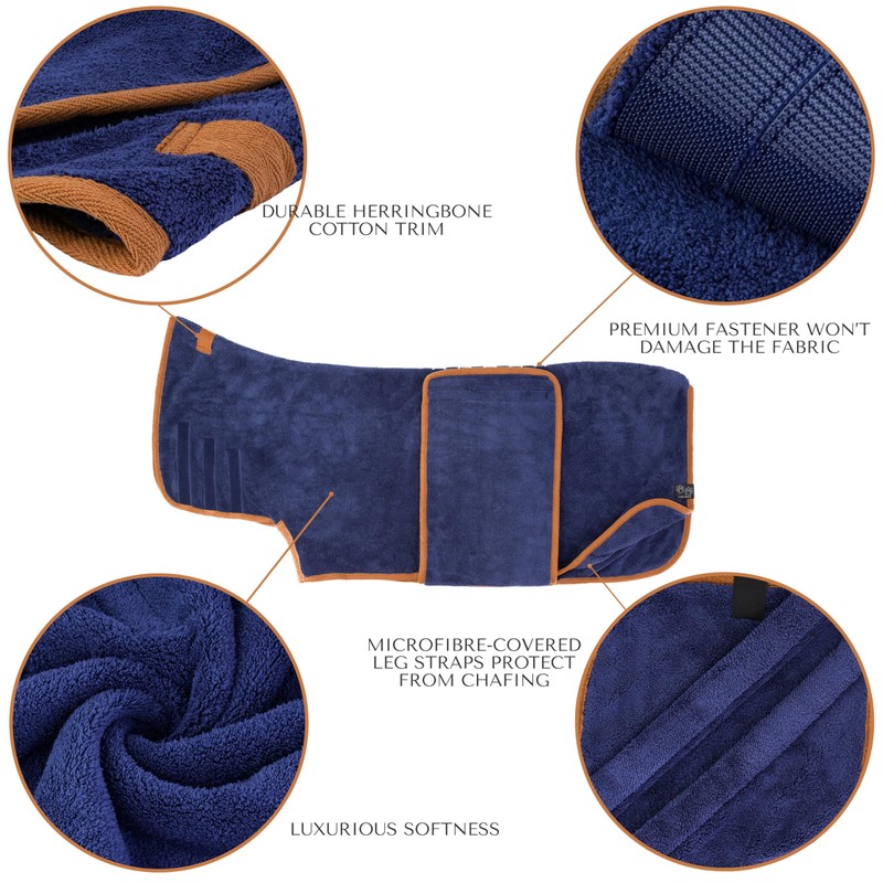 Lucky Paws® Luxury Dog Bathrobe - Double Layer Dog Robe