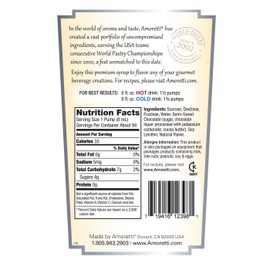 Amoretti Premium Syrup, Crema Di Dark Chocolate, 25.4 Ounce