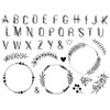 Aladine - 39 Alphabet Stamps & Crowns with Black Ink