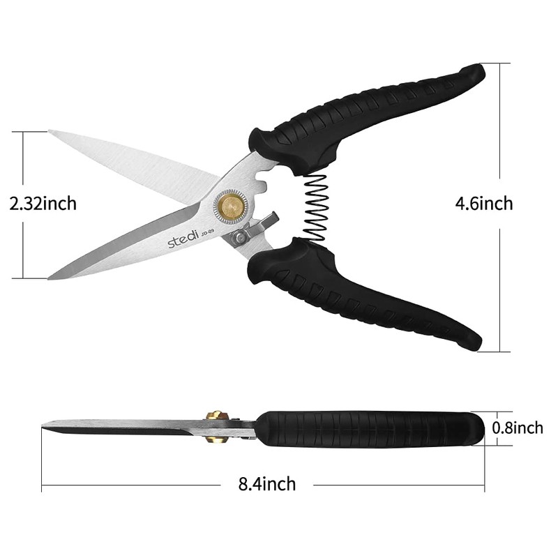 stedi 8-inch Multipurpose Heavy Duty Scissors, Extended & Reinforced Ultra