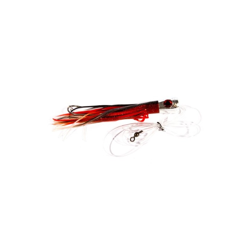 Boone Hoo Lili Rigged Lure, Red/Black, 7-Inch