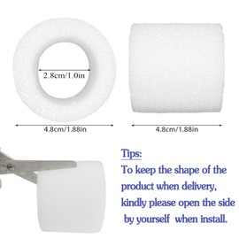 Grommet Curtain Spacers Foam 1.9" Grommet Curtain Spacers Foam Spacers Perfect Pleats for Rods up to 28mm Eyelet Curtains Pack of 20