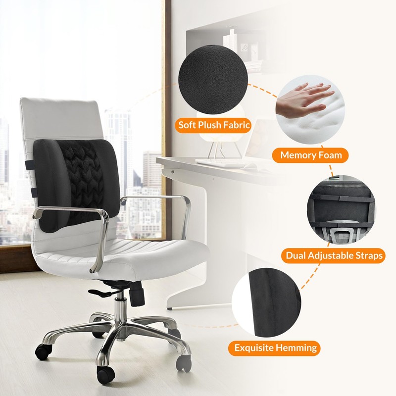 CILI Lumbar Support Pillow for Office Chair, Heated Back Support