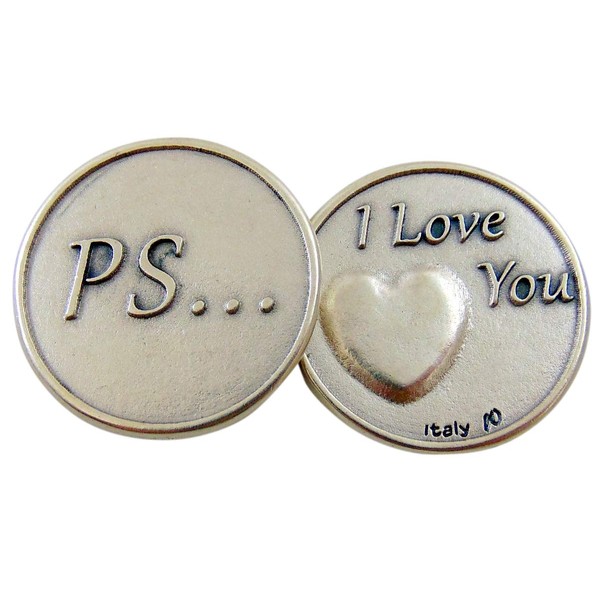 Westmon Works PS I Love You Metal Pocket Token Made in Italy, 1 Inch