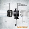 POWERTEC 70357 4 Inch Wall Mounting Blast Gate with Bracket