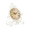 HZDHCLH Retro Silent Roman Table Clock for Living Room Bedroom