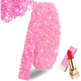 FULZTEY 3 Yards Self Adhesive Rhinestone Strips,Pink AB Diamond Ribbon with 2 mm Jelly Rhinestone for Crafts,1.2 CM Wide Crystal Trim Sticker,Bling Rhinestone Tape for DIY Clothes Parties Decoration