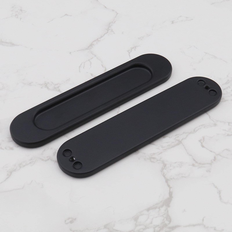 EMSea 2Pcs Oval Sliding Door Handles Replacement Sliding Barn Door