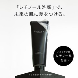 ATIDIMU Men's Face Wash Foam, Pore Care, Sebum Prevention, Moisturizing, Formulated with Retinol Derivatives, Suitable for Sensitive and Dry Skin, Moisture Foam Type, Made in Japan, 3.5 oz (100 g)