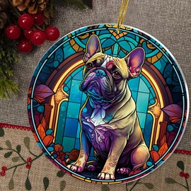 French Bulldog Christmas Ornament 2024 - French Bulldog Gifts for Women French Bulldog Ornament for Christmas Tree, Gifts for French Bulldog Lovers Dog Christmas Decorations Xmas Keepsake