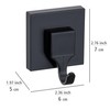 WENKO Vacuum-Loc® Quadro Wall Hooks, Set of 2, Plastic Bathroom