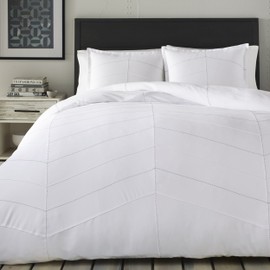 City Scene Courtney Comforter Set, King, White