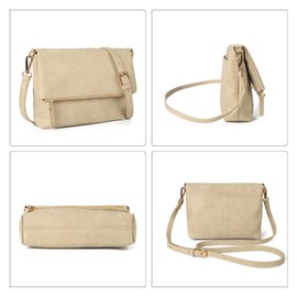 Gladdon Small Crossbody bags for Women Cross body Purse Shoulder Bag Cream