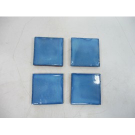 Talavera 100 solid blue Mexican tile handmade talavera backsplash mosaic size 2 X 2"