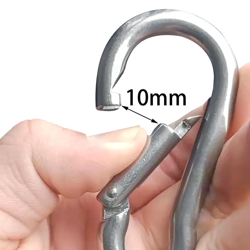 4 PCS Heavy Duty 304 Stainless Steel M8 Spring Snap