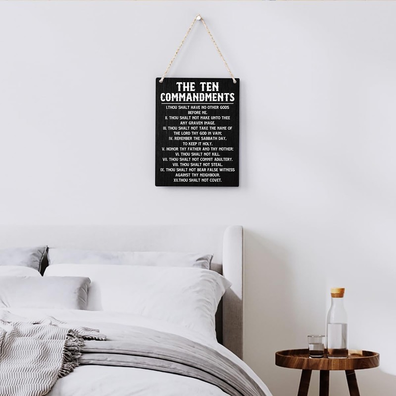 Bellowdeer Inspirational Bible Verses Ten Commandments Wall Decor Christian 10