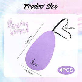 4Pcs Clarinet Swab Cloth,Clarinet Cleaning Cloth with Weighted String,Clarinet Cleaning Cloth Swab Clarinet Cleaning Kit for Inside Tube Suitable for Clarinet Piccolo Flute Sax Saxophone(Purple)