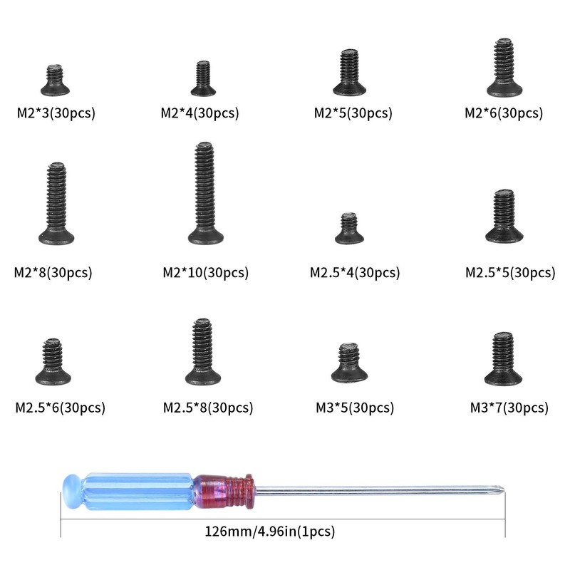 360 Pcs Screws and Bolts Set, Laptop Computer Screw Kit,