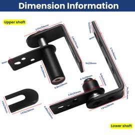 Upgraded Saloon Door Hardware, Self-Return Double Swing Hinge, Gravity Hinge - Heavy Duty Black 304 Stainless Steel, 110Lbs