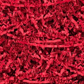 Creavvee 200g Shredded Kraft Paper for Gift Wrapping, Gift Box, Cardboard Box Filler, Protective and Decoration Material, Red