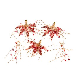 Beavorty 1set Creative Headdress Elegant Hairpin and Earring Accessory for Women Leaf Design Chic Embellishments for Festivals and Daily Wear