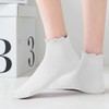 OHREN 4 Pairs of Ruffle Cotton Socks Women's Soft, Comfortable,