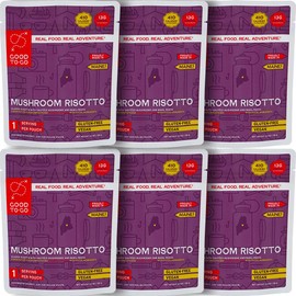 GOOD TO-GO Mushroom Risotto (6-Pack of Single Servings) |Camping & Backpacking Food | Just Add Water Backpacking Meals | Good To-Go Dehydrated Meals Taste Better Than Freeze Dried Food