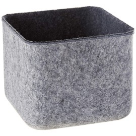 Three by Three Seattle Get Organized with Colorful Two-Tone 'Felt-Like-it!' Bin: Perfect for Office, Craft Room, Classroom, Living Room, Bedroom Storage, and More (Charcoal)