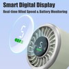 Hjikazoliu Mini Portable Fans with LED Display - 5-Speed Handheld