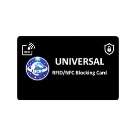 Universal RFID/NFC Signal Blocking Cards (2 Pack) Contactless Payment Protection for Your Wallet or Purse