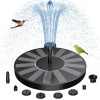 AMZtime AISITIN Solar Bird Bath Fountain with 6 Nozzles, Solar