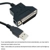 Jienk 5FT/150CM Silabs CP2102 Chip USB to RS232 DB25 Serial