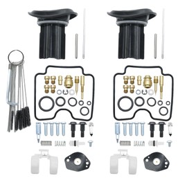 Vkinman 2Pcs Carburetor Repair Kits, Motorcycle Carburetor Repair Kit with Throttle Valve, Replacement for Yamaha V-Star XVS1100 DragStar XVS1100 1999-2011