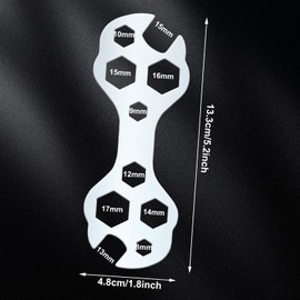 Xuzimaoyi Multi-Hole Bicycle Spanner Wrench Tool 2mm Flower Wrench Multi-Function Hexagonal Bicycle Pedal Removal and Install Tool 2pc