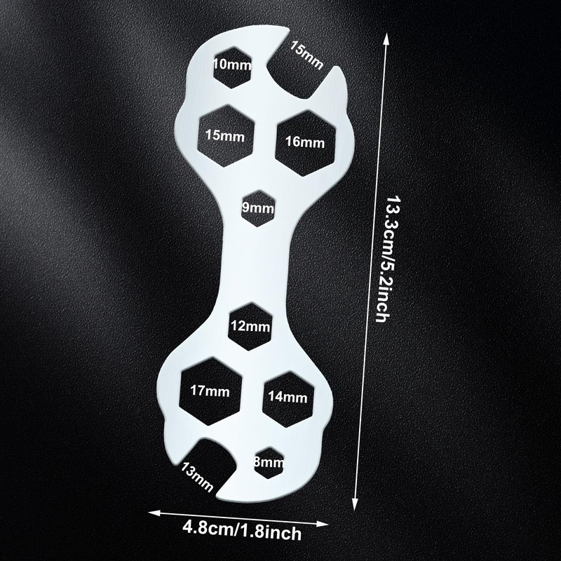 Xuzimaoyi Multi-Hole Bicycle Spanner Wrench Tool 2mm Flower Wrench Multi-Function